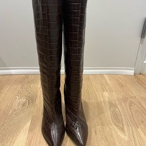 Schutz Maryana Block boots - dark chocolate - size 8